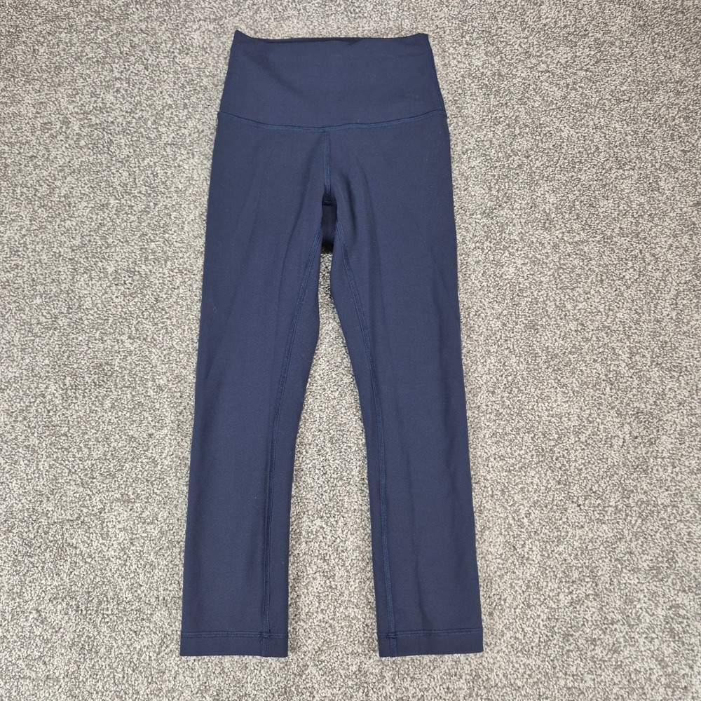 Lululemon Wunder Train High-Rise Crop 21" Womens 2 Navy Blue Leggings